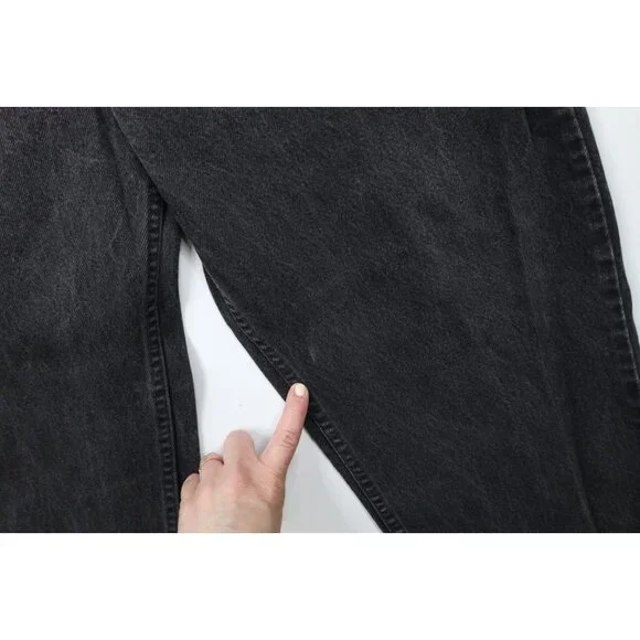 Vintage 90s Levis 550 Orange Tab Mens 40x28 Relaxed Tapered Leg Jeans Black USA